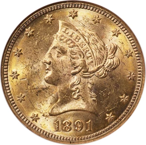 image for: 1891-CC/CC $10 FS-501 MS62 NGC. Winter 4-C....