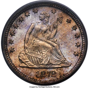 image for: 1872-S 25C MS66 PCGS....