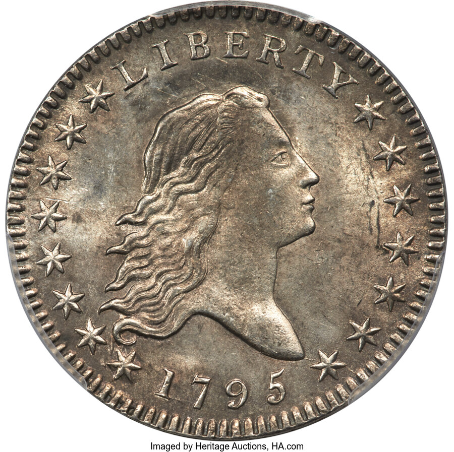 image for: 1795 50C Two Leaves, O-108a, T-17, R.4, MS63 PCGS....