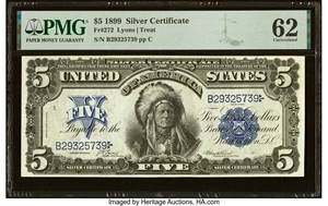 image for: Fr. 272 $5 1899 Silver Certificate PMG Uncirculated 62....