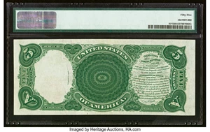 image for: Fr. 91* $5 1907 Legal Tender Star PMG About Uncirculated 55....