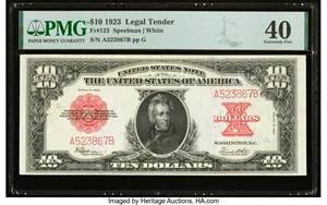 image for: Fr. 123 $10 1923 Legal Tender PMG Extremely Fine 40....