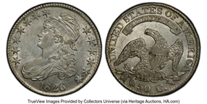 image for: 1826 50C O-118a, R.1, AU50 PCGS. Mintage 4,000,000....