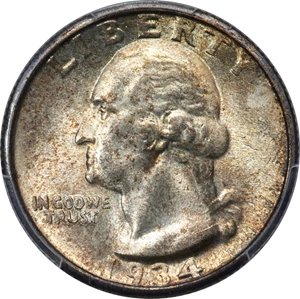 image for: 1934 25C Doubled Die Obverse, FS-101, MS66 PCGS....