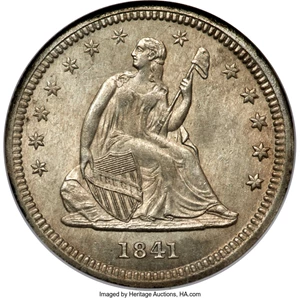 image for: 1841-O 25C Doubled Die Obverse, FS-101, Briggs 2-C, MS64 NGC....