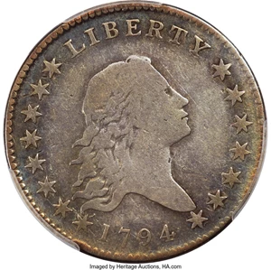 image for: 1794 50C O-101a, T-7, R.3, Fine 12 PCGS....