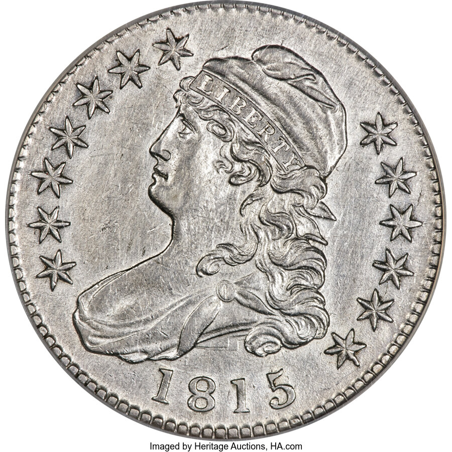 image for: 1815/2 50C O-101a, R.2 -- Improperly Cleaned -- NCS. AU Details....