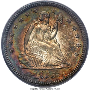 image for: 1855-O 25C Arrows MS64 PCGS. Briggs 1-A....