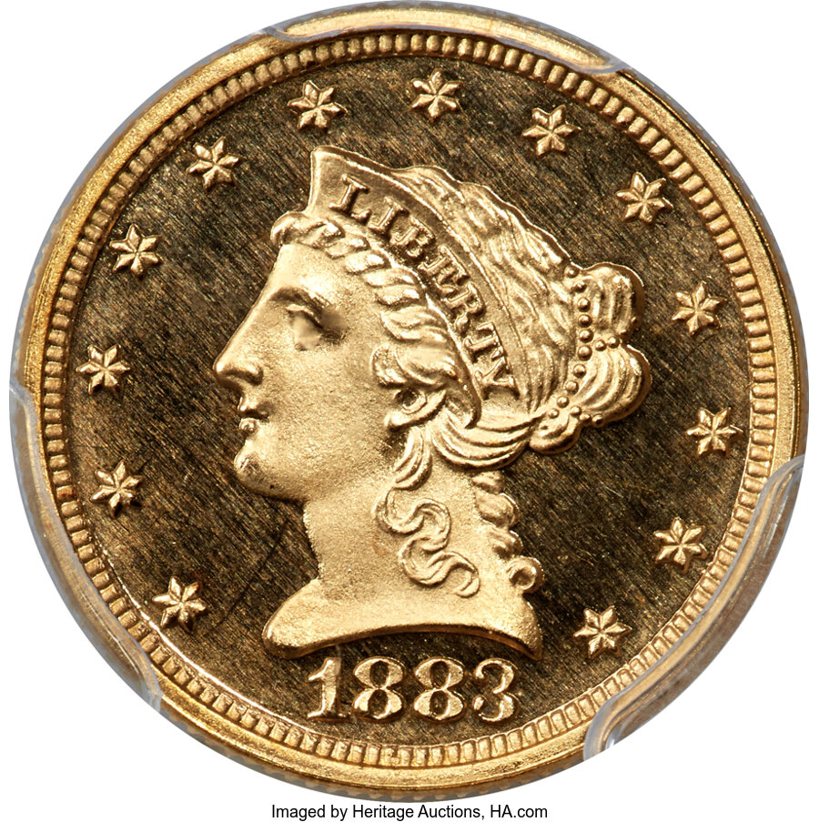 image for: 1883 $2 1/2 JD-1, High R.5, PR66 Deep Cameo PCGS. CAC....