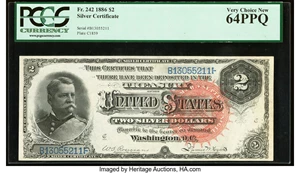 image for: Fr. 242 $2 1886 Silver Certificate PCGS Very Choice New 64PPQ....