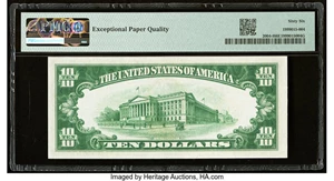 image for: Fr. 2004-I $10 1934 Light Green Seal Federal Reserve Note. PMG Gem Uncirculated 66 EPQ....