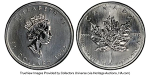 image for: Canada: Elizabeth II platinum "Maple Leaf" 50 Dollars 1994 MS68 PCGS,...