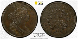 image for: 1804 Draped Bust Cent. S-266, B-1. Rarity-2. AU Details--Edge Repaired (PCGS).