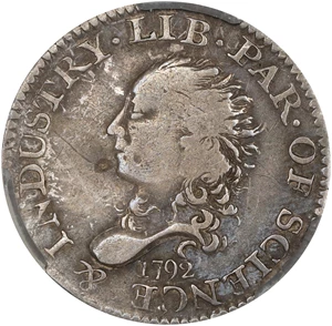 image for: 1792 Half Disme. LM-1, Judd-7, Pollock-7. Rarity-4. Fine Details--Tooled (CACG).