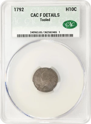 image for: 1792 Half Disme. LM-1, Judd-7, Pollock-7. Rarity-4. Fine Details--Tooled (CACG).