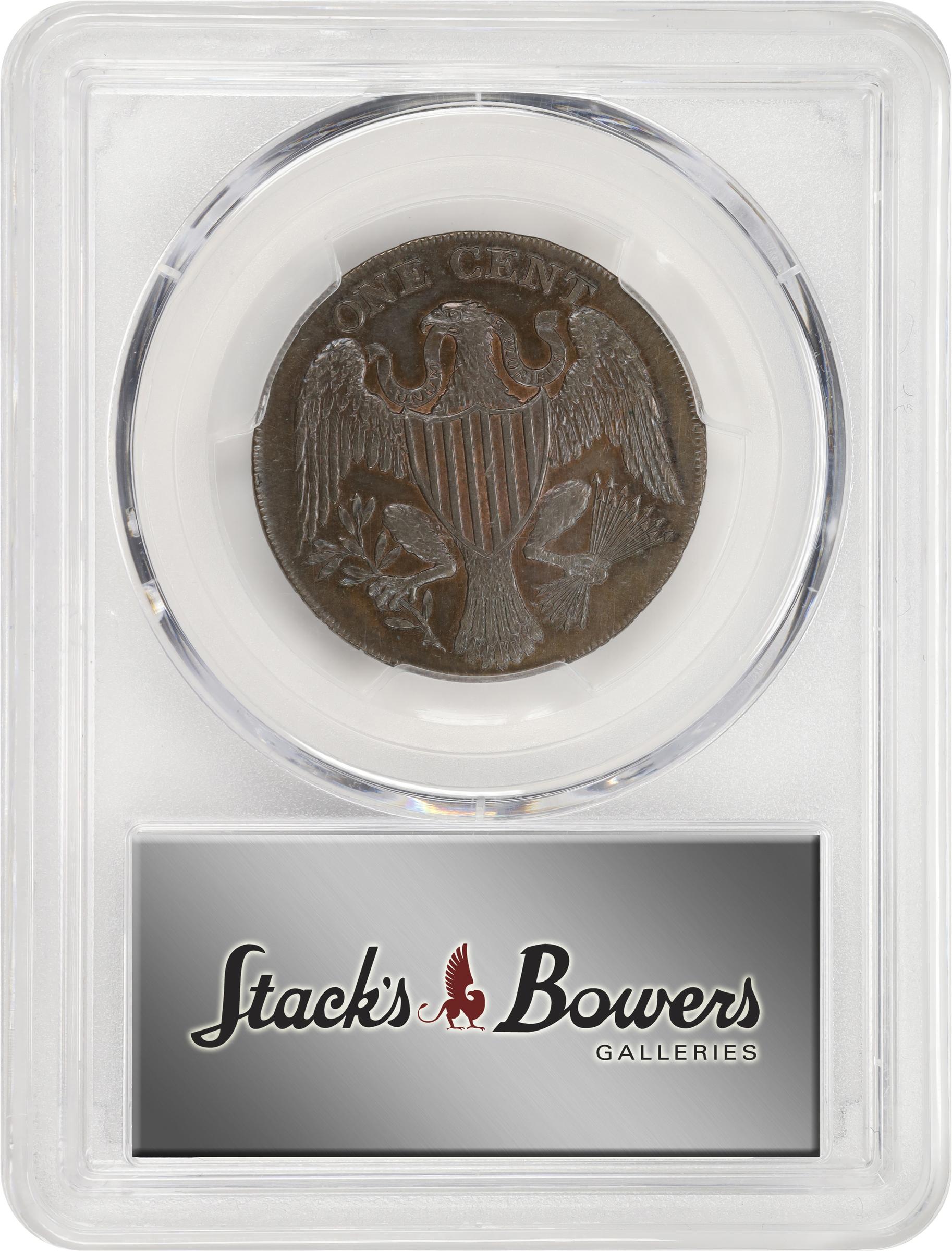 image for: 1791 Washington Large Eagle Cent. Musante GW-15, Baker-15, W-10616. Copper. Lettered Edge. MS-64 BN (PCGS).