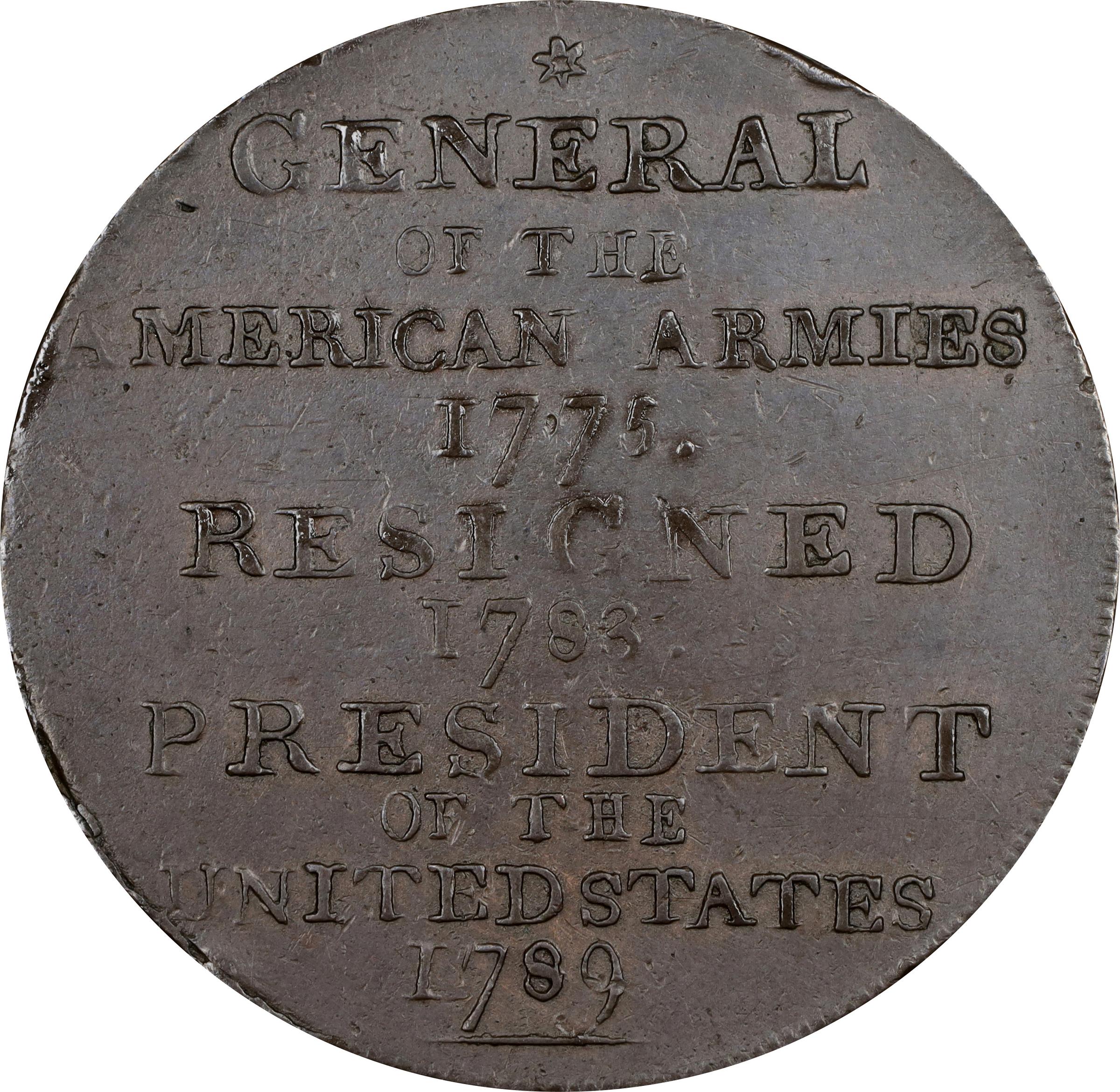 image for: 1792 Washington President Pattern. Legend Reverse. Musante GW-35, Baker-59, W-10690. Copper. Plain Edge. AU-50 (PCGS).
