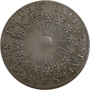 image for: Undated (ca. 1793) Washington Success Medal. Large Size. Musante GW-41, Baker-265A, DeWitt-GW 1792-1a, W-10905. First Die. Brass. Plain Edge. EF-40 (PCGS).