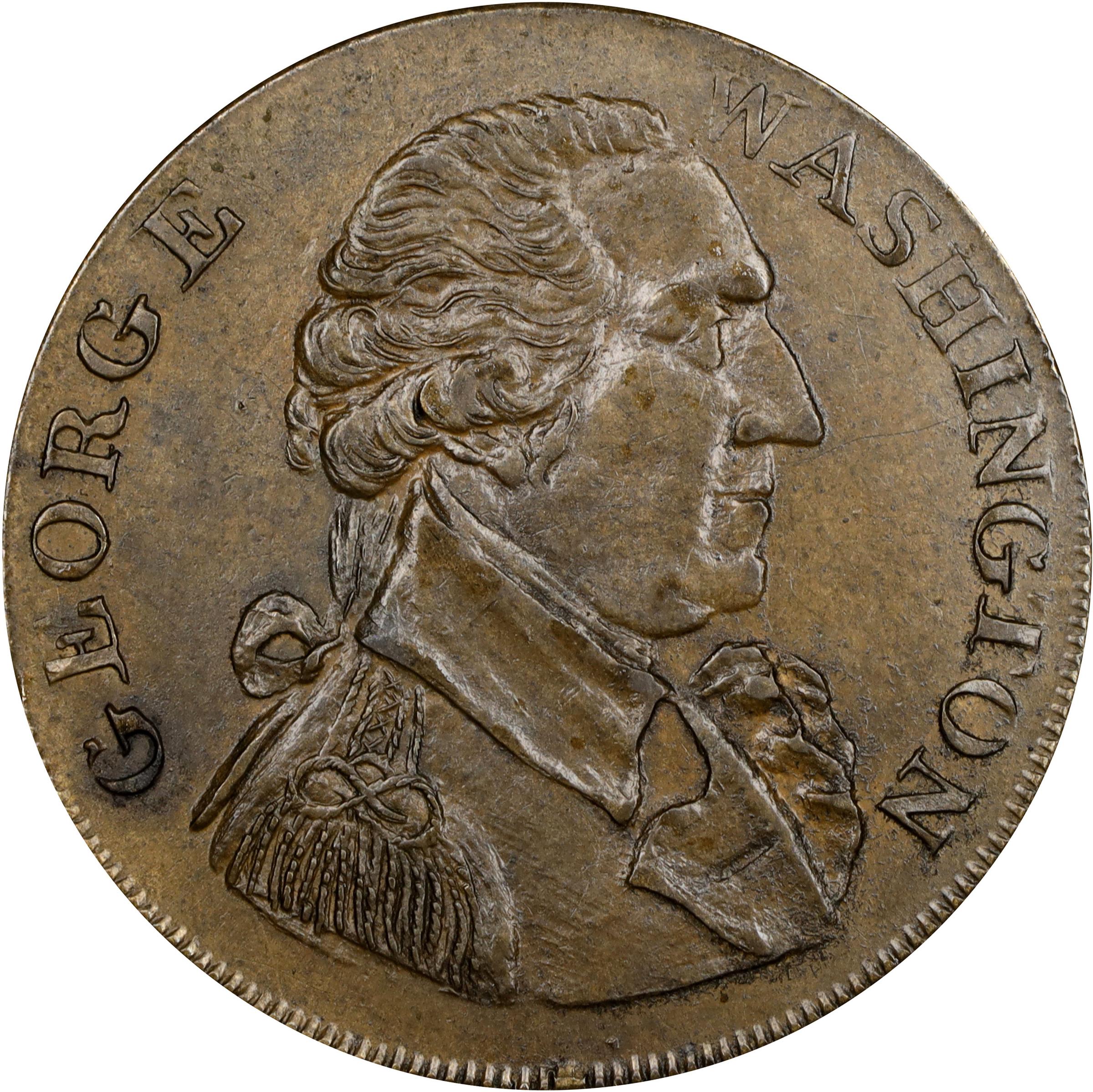 image for: Undated (ca. 1793) Washington Success Medal. Large Size. Musante GW-42, Baker-266, W-10915. Second Die. Brass. Reeded Edge. MS-62 (PCGS).