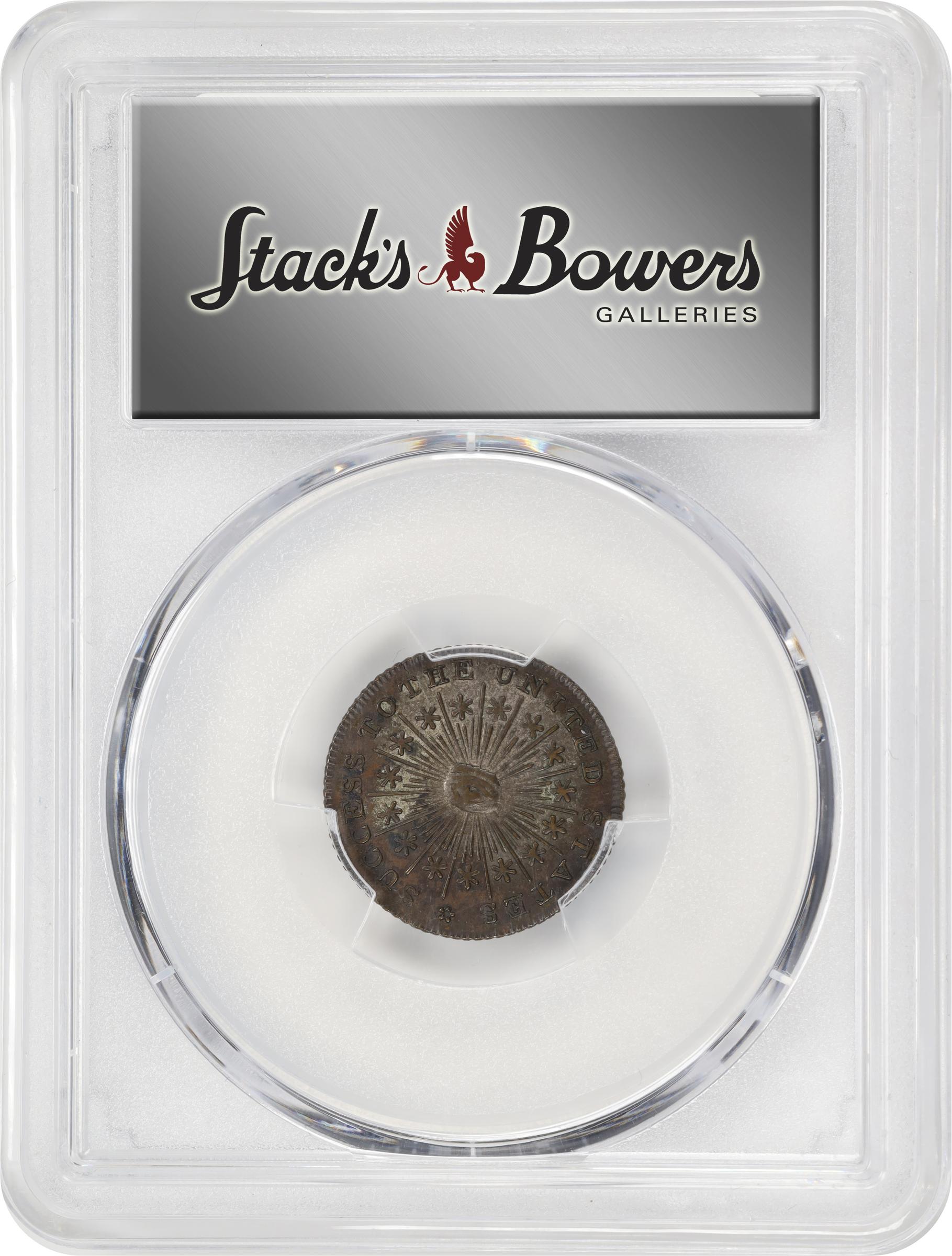 image for: Undated (ca. 1793) Washington Success Medal. Small Size. Musante GW-44, Baker-267B, W-10875. Brass, Tinned. Reeded Edge. MS-63 (PCGS).