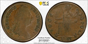 image for: 1783 Washington Georgius Triumpho Token. Musante GW-54, Baker-7, W-10100. AU-55 (PCGS).