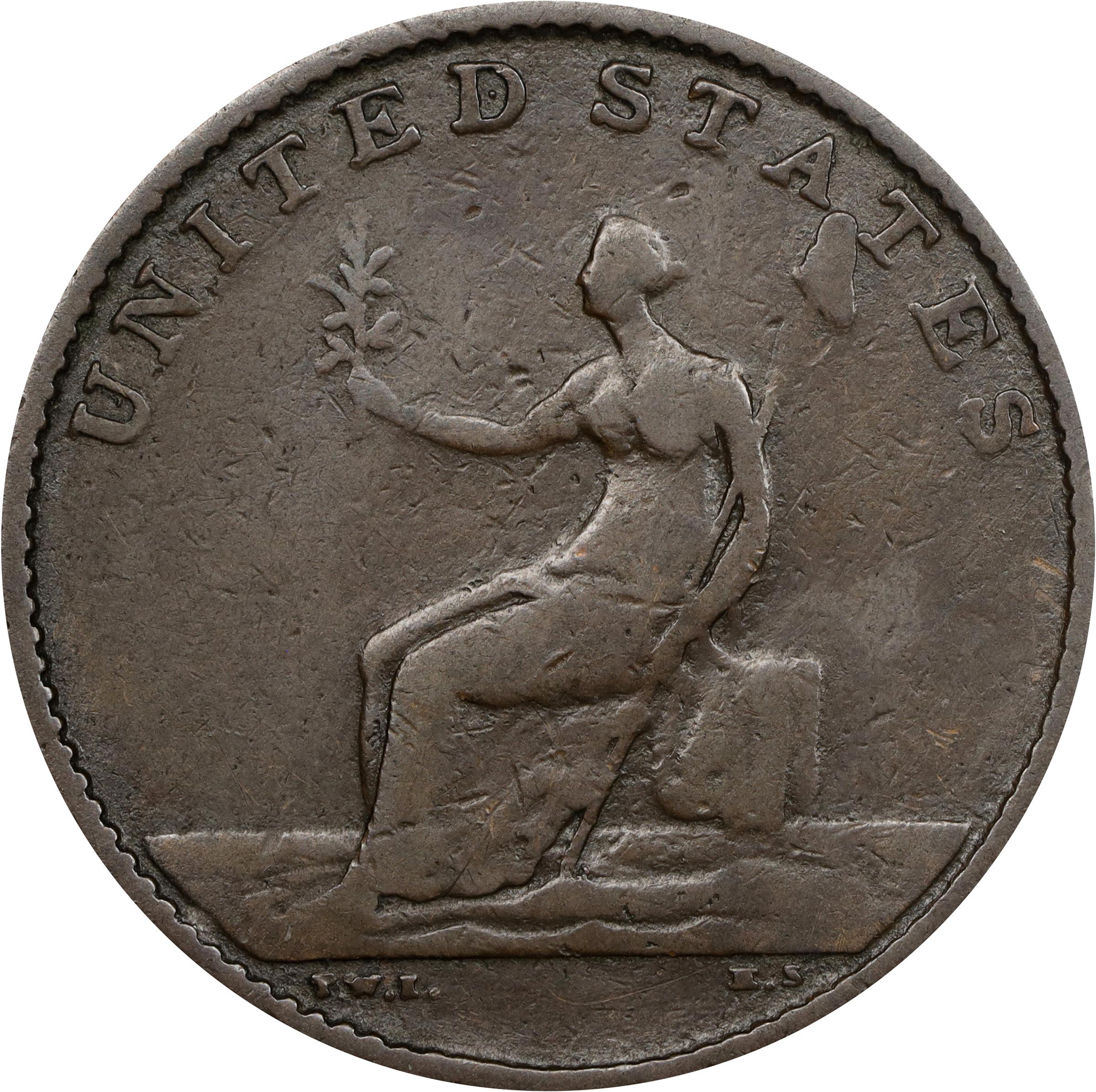 image for: "1783" (ca. 1820) Washington Draped Bust Copper. Musante GW-108, Vlack 20-P, Baker-5, W-10410. With Button. VF-25 (PCGS).