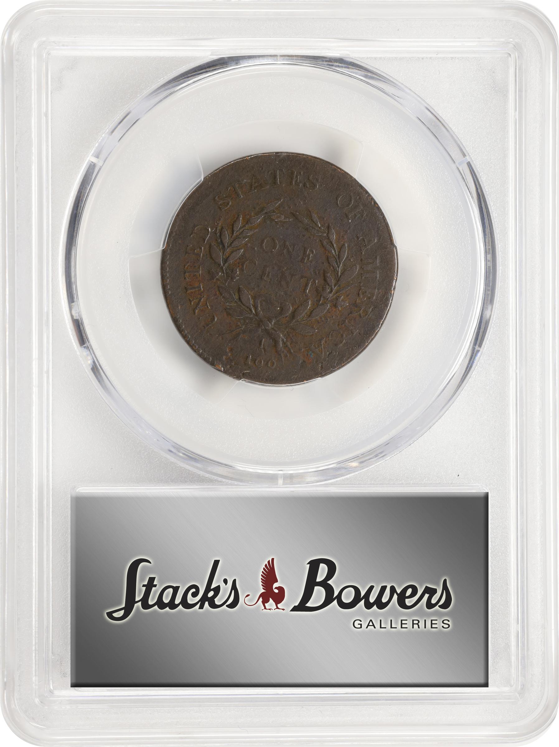image for: 1793 Flowing Hair Cent. Wreath Reverse. S-11b, B-16b. Rarity-4. Lettered Edge. VF Details--Environmental Damage (PCGS).