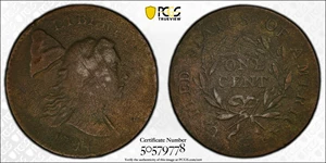 image for: 1794 Liberty Cap Cent. S-18b, B-2b. Rarity-4-. Head of 1793, Double Chin. VF Details--Environmental Damage (PCGS).