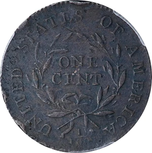 image for: 1794 Liberty Cap Cent. S-18b, B-2b. Rarity-4-. Head of 1793, Double Chin. VF Details--Rim Damage (PCGS).