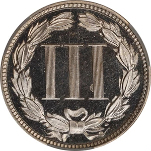 image for: 1882 Nickel Three-Cent Piece. JD-1. Rarity-1. Proof-66 Deep Cameo (CACG).