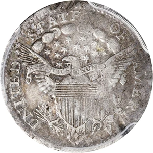image for: 1801 Draped Bust Half Dime. LM-2, V-1, 2. Rarity-4. VF Details--Damage (PCGS).