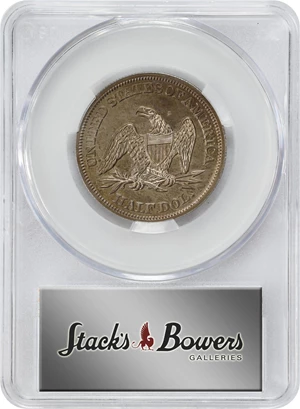image for: 1858 Liberty Seated Half Dollar. Proof Details--Questionable Toning CACG).