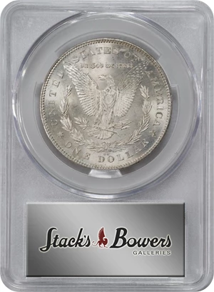 image for: 1880-CC Morgan Silver Dollar. VAM-7. Hit List 40. 8/7, Reverse of 1878. MS-65 (CACG).