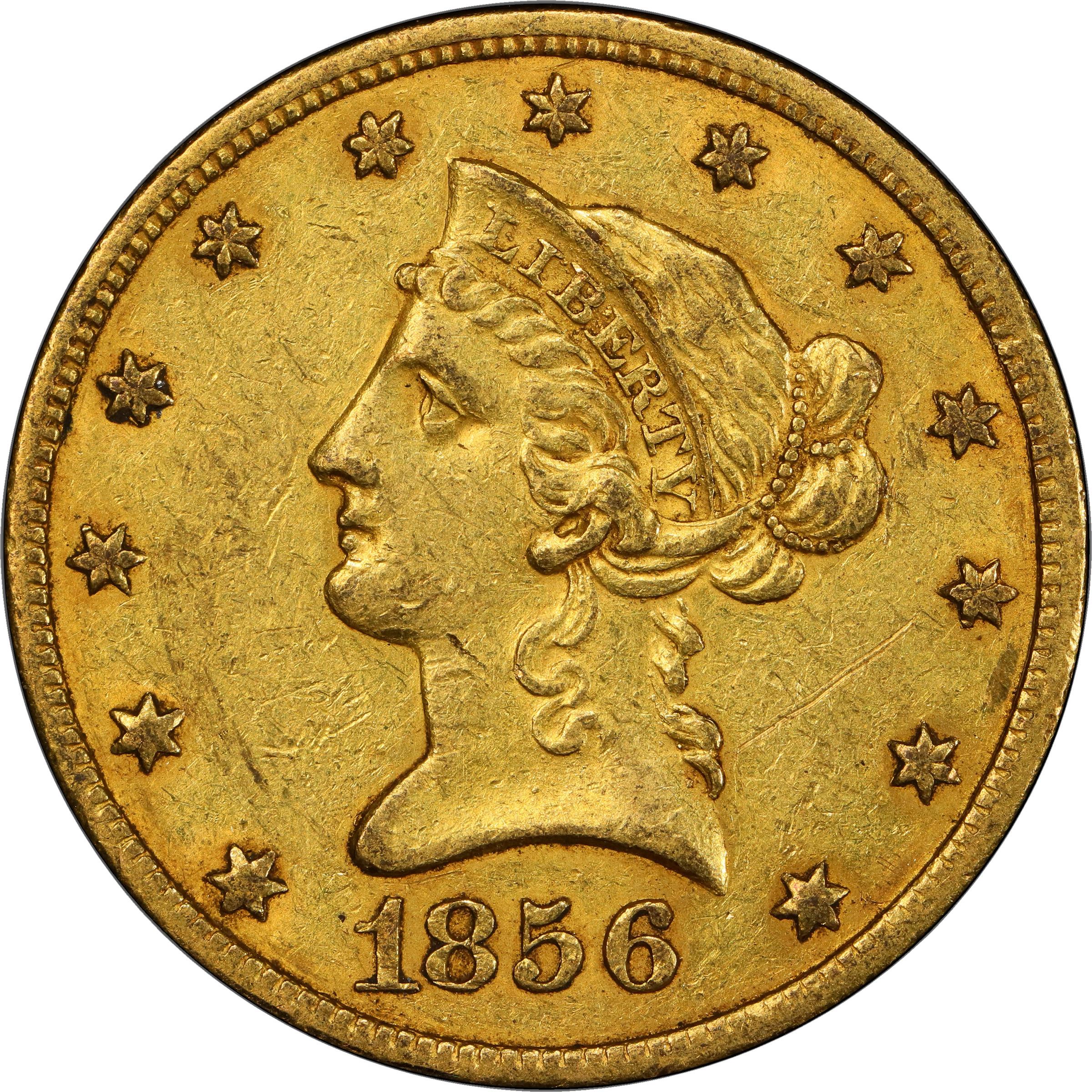 image for: 1856-O Liberty Head Eagle. Winter-2. AU Details--Scratch (PCGS).