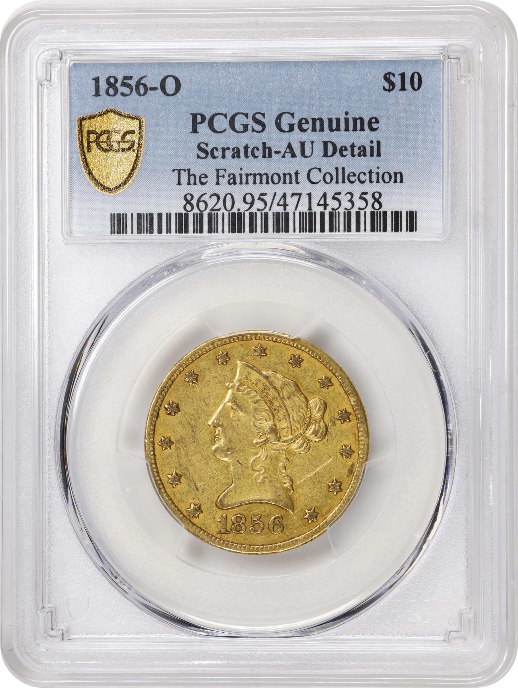 image for: 1856-O Liberty Head Eagle. Winter-2. AU Details--Scratch (PCGS).