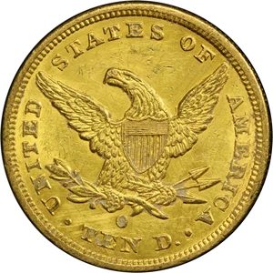 image for: 1860-O Liberty Head Eagle. Winter-2. Unc Details--Harshly Cleaned (PCGS).