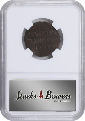 image for: 1722-H Sou, or 9 Deniers. La Rochelle Mint. Martin 2.22-D.5, W-11840. Rarity-3. Fine Details--Damaged (NGC).