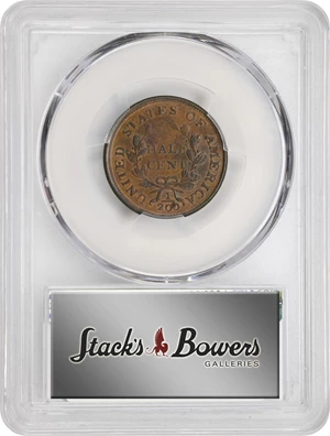 image for: 1803 Draped Bust Half Cent. C-3. Rarity-1. Widely Spaced 3. AU Details--Cleaned (PCGS).