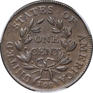image for: 1801 Draped Bust Cent. S-224, B-13. Rarity-1. AU Details--Cleaned (PCGS).
