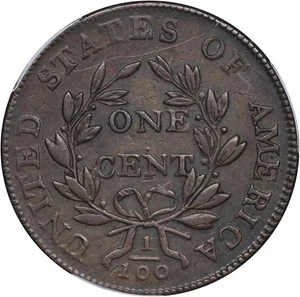 image for: 1802 Draped Bust Cent. S-230, B-8. Rarity-1. EF Details--Cleaned (PCGS).