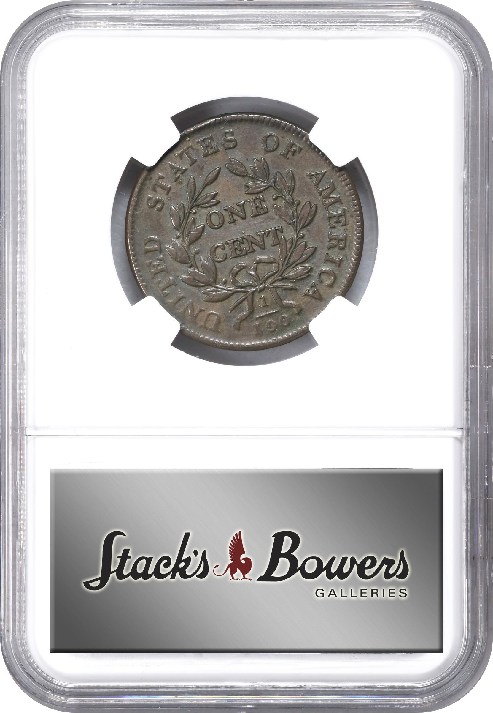 image for: 1802 Draped Bust Cent. S-236, B-16. Rarity-1. AU Details--Rim Damage (NGC).