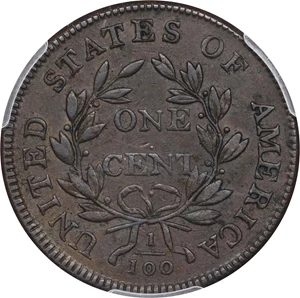 image for: 1807 Draped Bust Cent. S-271, B-1. Rarity-1. "Comet" Variety. AU Details--Repaired (PCGS).