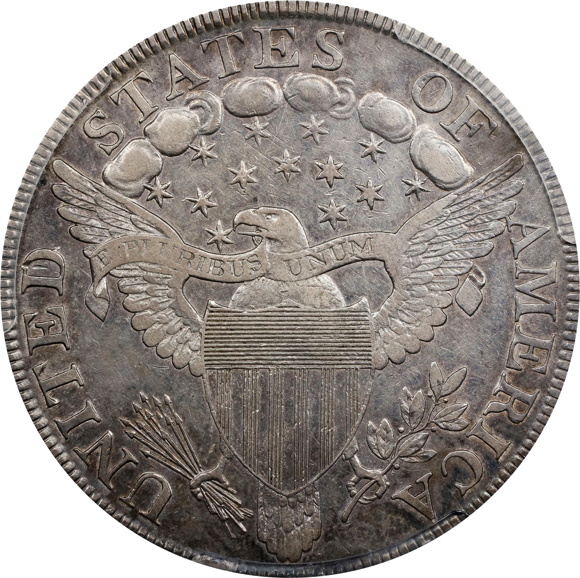 image for: 1802/1 Draped Bust Silver Dollar. BB-234, B-3. Rarity-3. Wide Date. EF Details--Cleaned (PCGS).