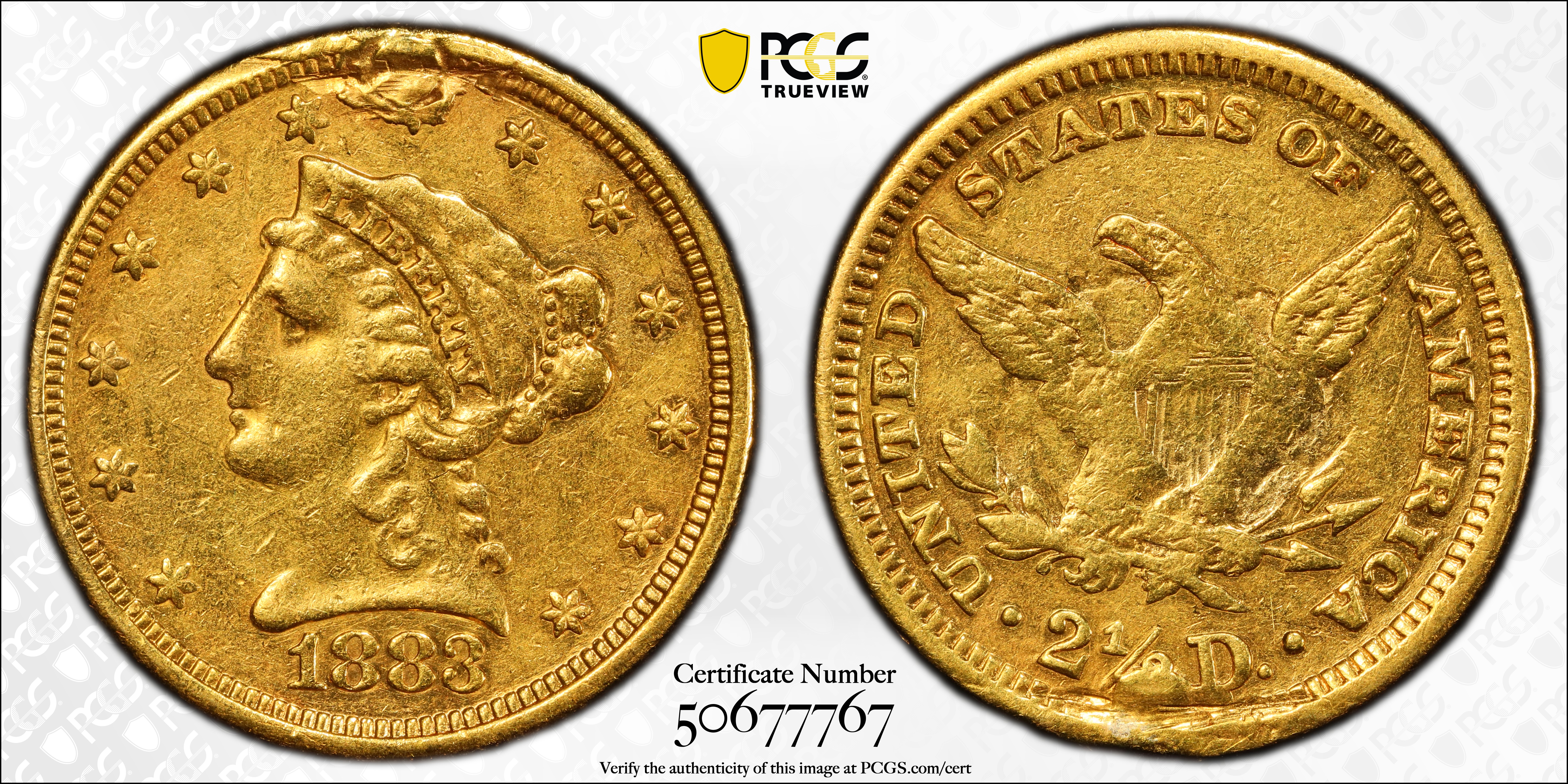 1883 $2.50 Gold MS Values | Greysheet