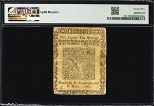 image for: DE-72. Delaware. May 31, 1760. 50 Shillings. PMG Very Fine 25.