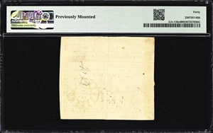 image for: GA-110a. Georgia. June 8, 1777. $8. PMG Extremely Fine 40.