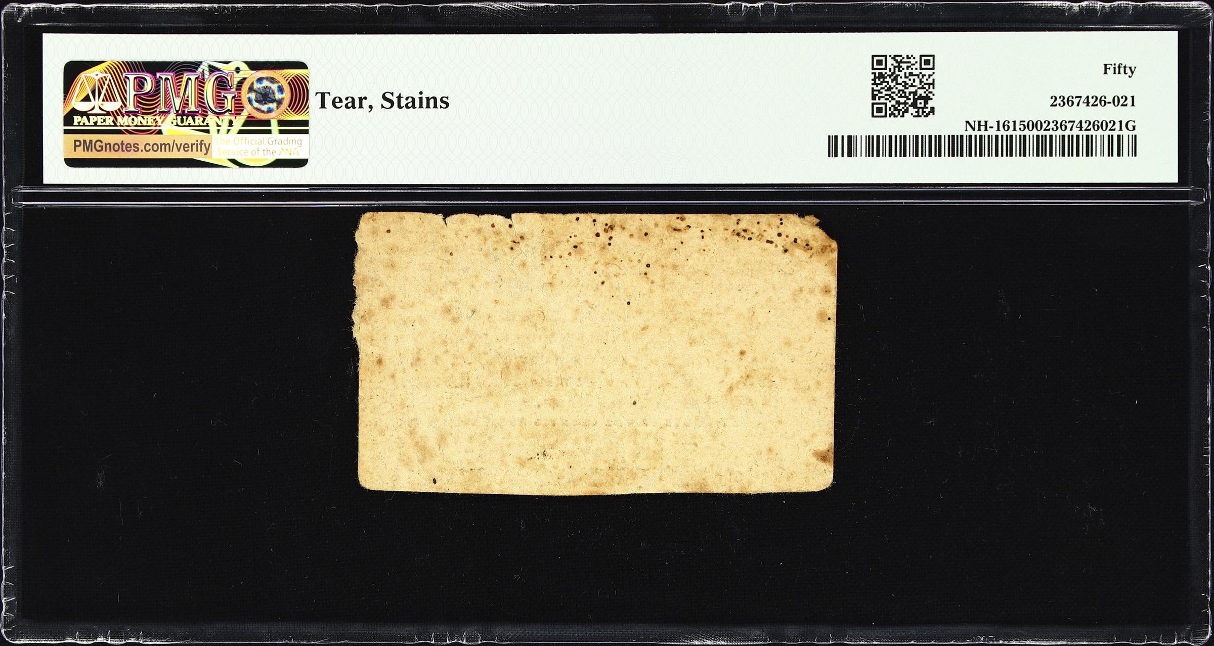 image for: NH-161. New Hampshire. June 28, 1776. 5 Pence. PMG About Uncirculated 50.