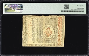 image for: NH-185. New Hampshire. April 29, 1780. $8. PMG Very Fine 25.