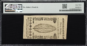 image for: NJ-106. New Jersey. June 14, 1757. 30 Shillings. PMG Choice Uncirculated 63.