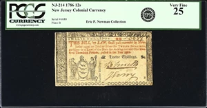 image for: NJ-214. New Jersey. 1786. 12 Shillings. PCGS Currency Very Fine 25.